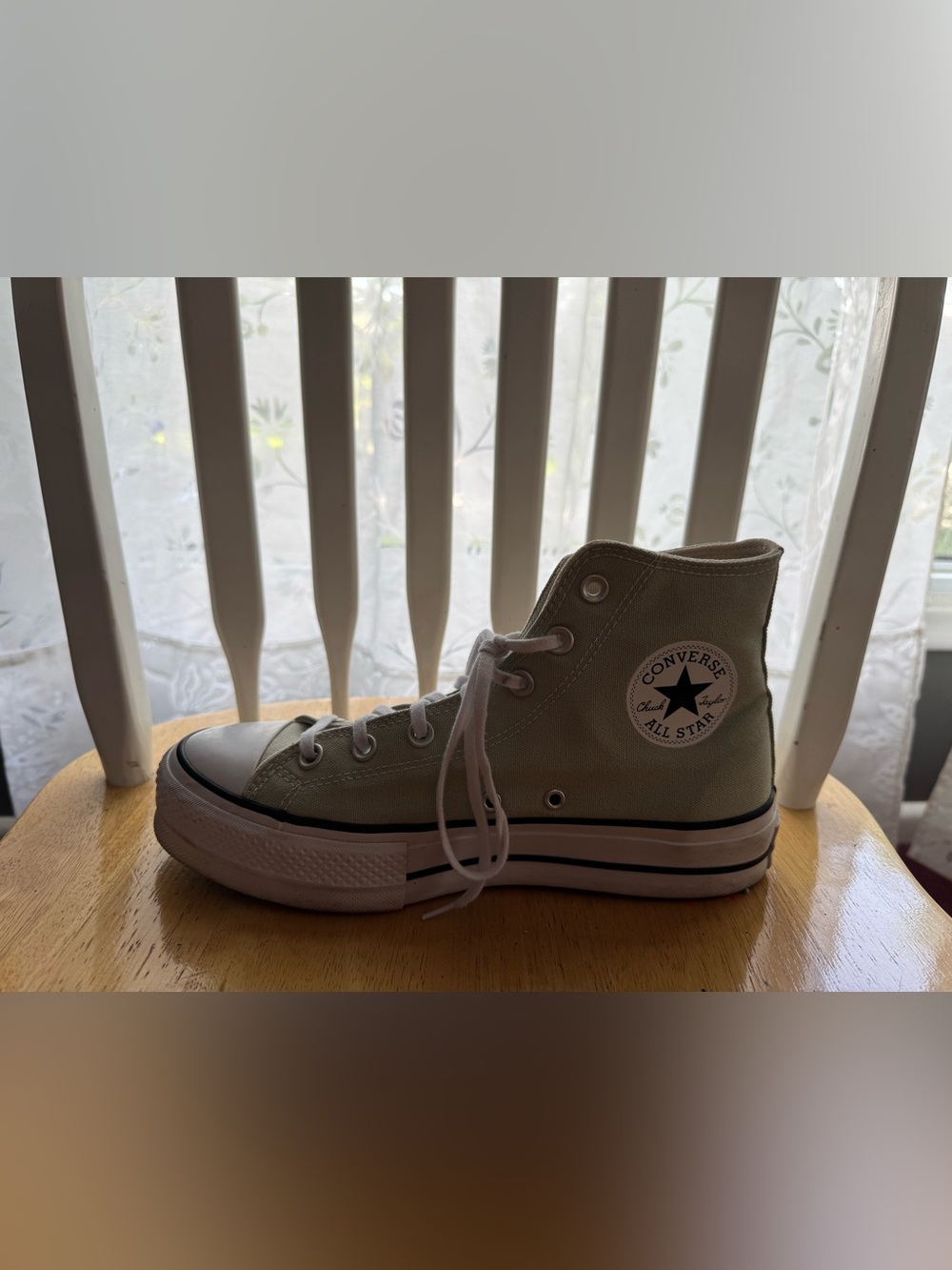Sage Green Platform Chuck Taylor Converse All-Stars